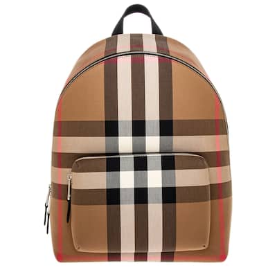 Burberry Jeff Check Canvas Backpack