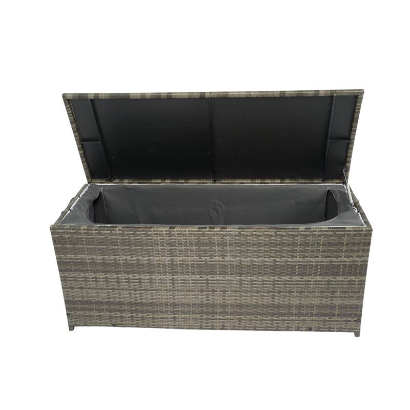 113 Gallon Wicker Patio Deck Boxes with Lid