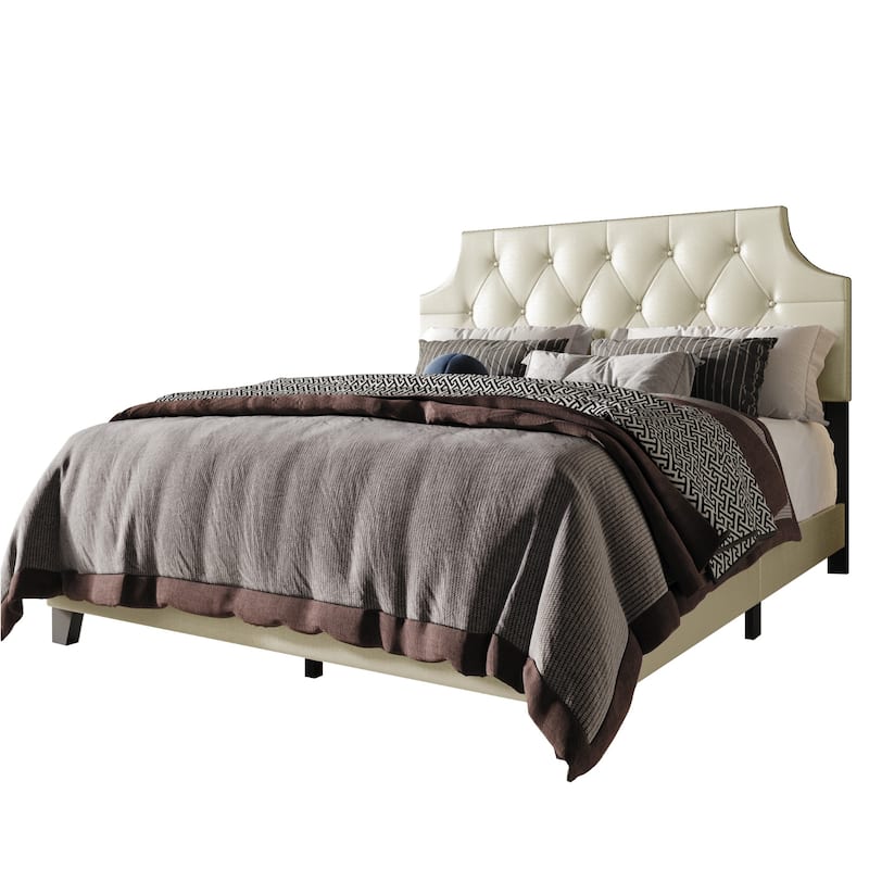 Clayfell Mexico Tufted Upholstered Platform Bed