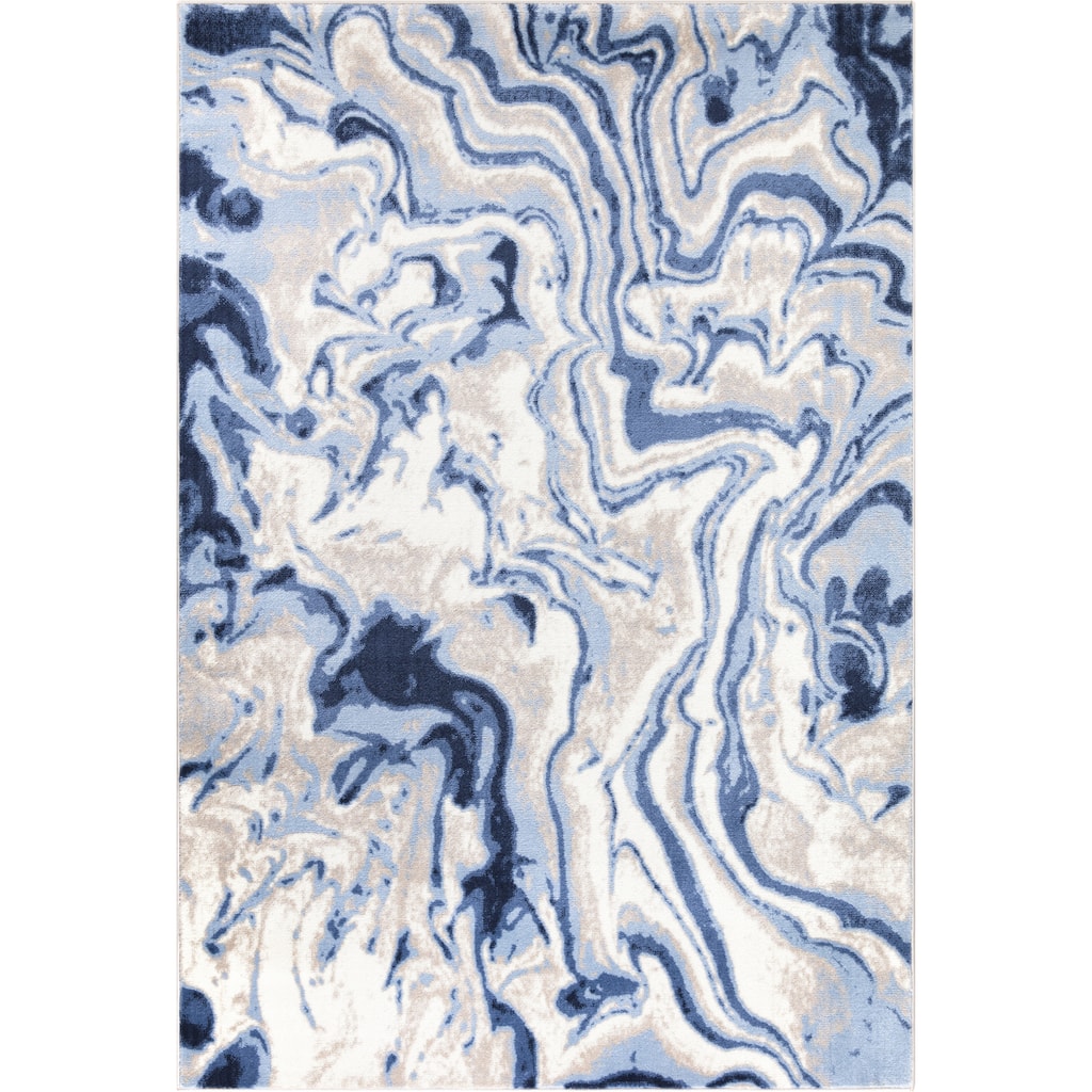  Abani Rugs Arto ART190A Teal Ink Swirl Area Rug