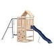 preview thumbnail 2 of 17, vidaXL Swing Set Outdoor Backyard Wooden Playground Equipment for Kids Age 3-8