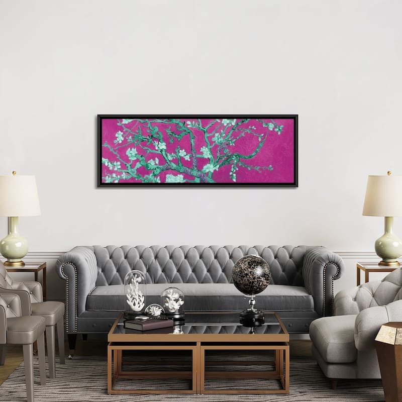 iCanvas "Almond Blossom On Magenta" by Vincent van Gogh Framed Canvas Print
