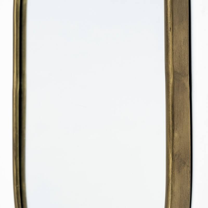 HomeRoots 36" Painted Oval Accent Mirror Wall Mounted With Metal Frame - 24.25