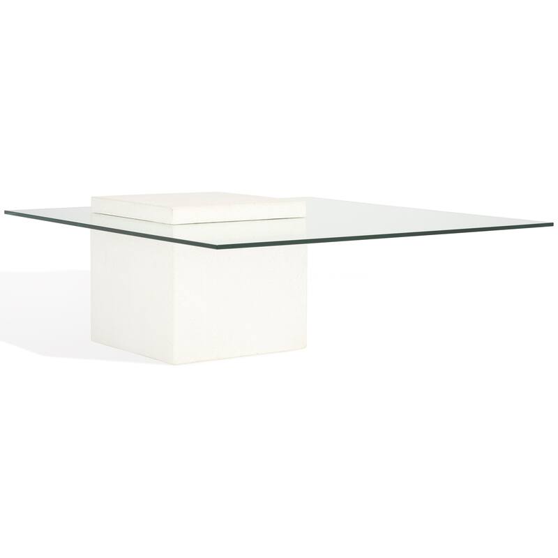 SAFAVIEH Couture Sophibeth Concrete Coffee Table - 39"W x 39"D x 15"H
