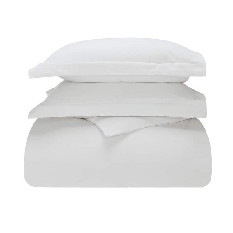 Superior Classic Solid Flannel Cotton Duvet Cover Set