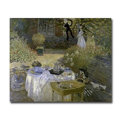 Lunch by Claude Monet Gallery Wrapped Canvas Giclee Art (24 in x 30 in)