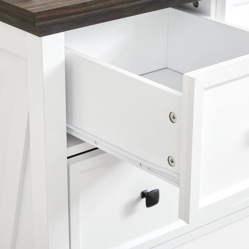 Farmhouse Style Dresser Tall Drawer Storage Organizer with 6 Drawers, for Bedroom Living Room and Hallway
