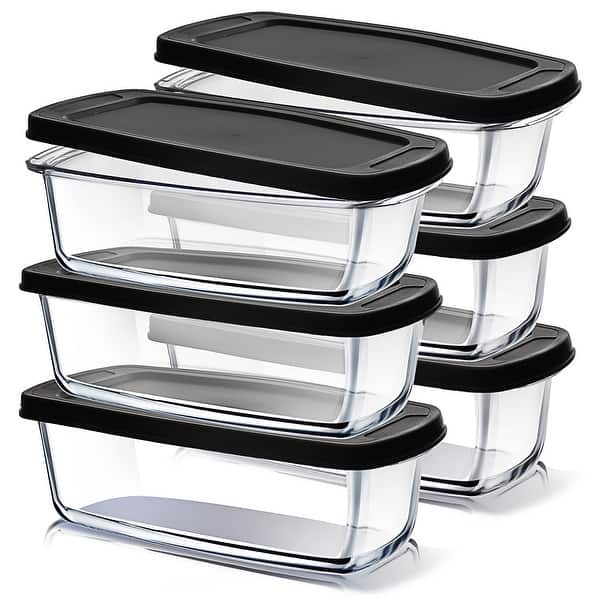 Baking Pans Set 4-Piece Glass Food Storage Set With Lids Oven
