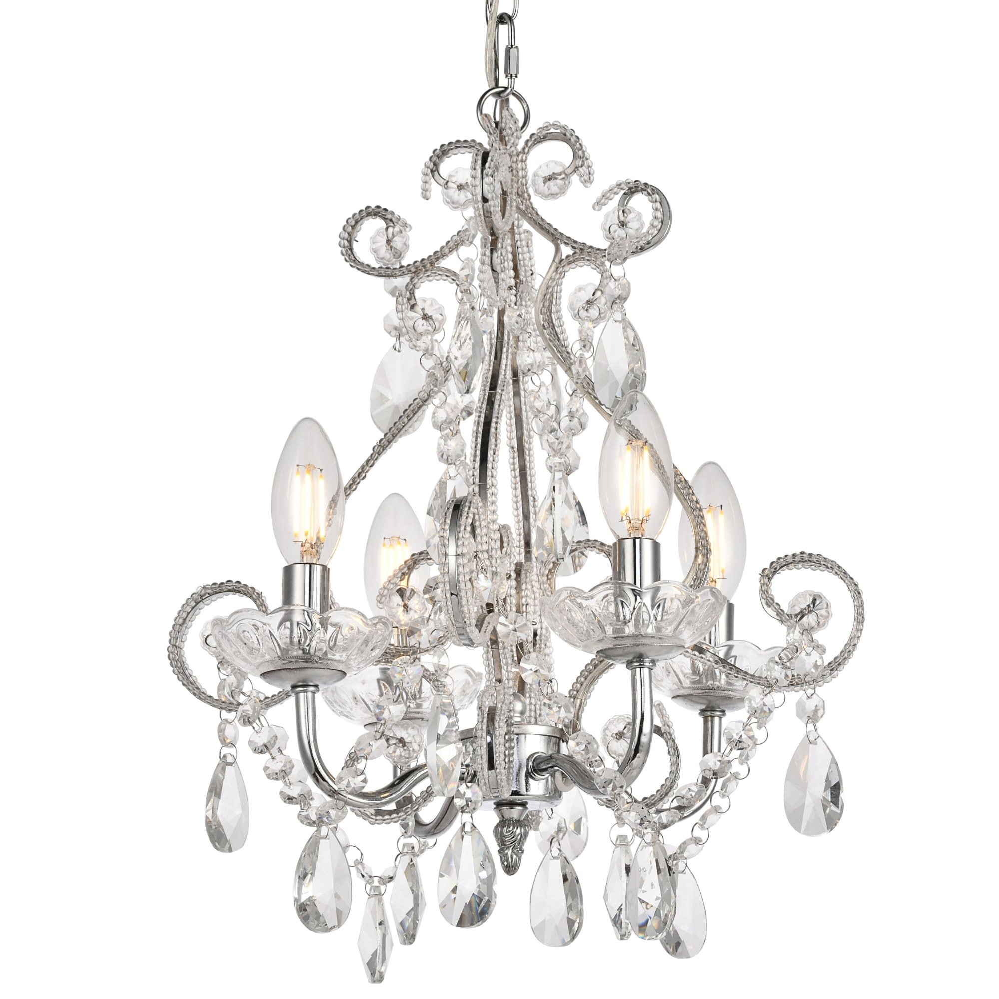 James Allan EGCH13343 Elagon 4 Light 13" Crystal Chandelier