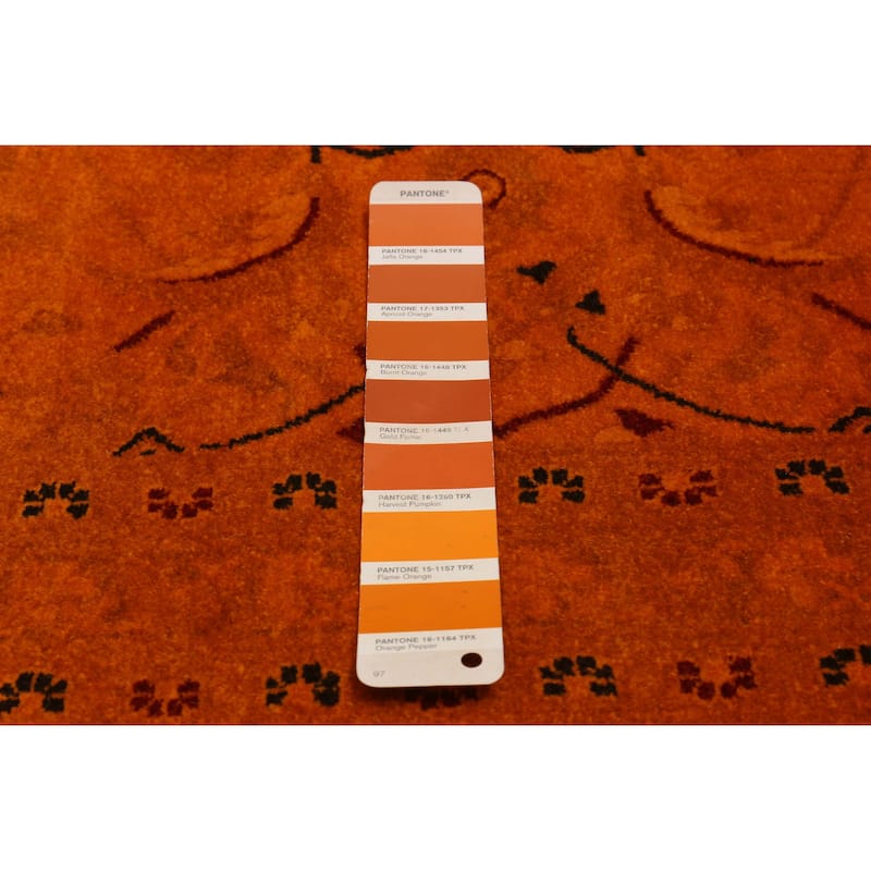 ECARPETGALLERY Hand-knotted Vibrance Orange Wool Rug - 9'0 x 12'4
