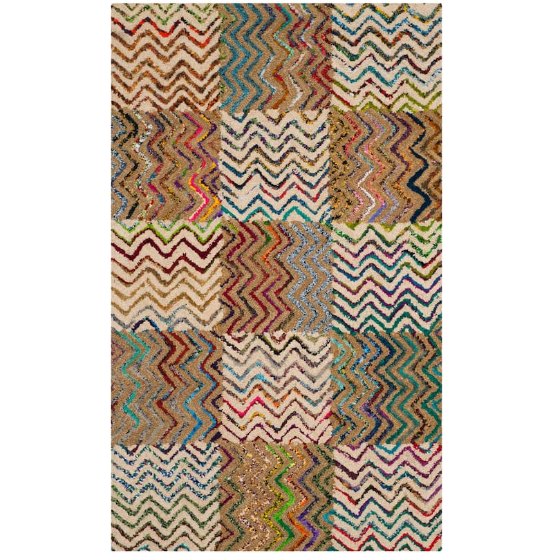 SAFAVIEH Handmade Nantucket Myriame Contemporary Cotton Rug