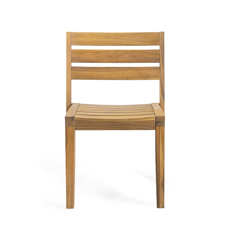 Christopher Knight Home - Oliver Outdoor Acacia Wood Slatted Dining Chair Set of 2