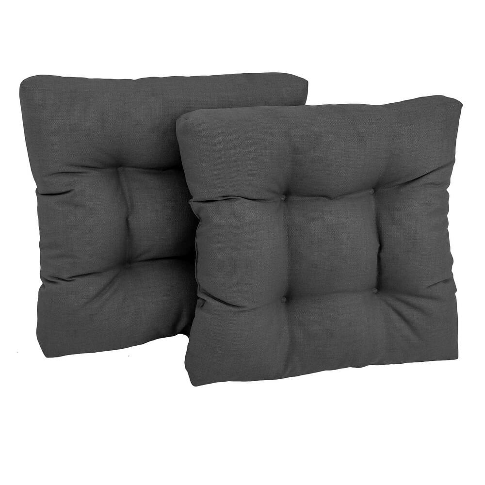 Blazing Needles 19-inch Tufted Indoor/Outdoor Chair Cushion (Set of 2)