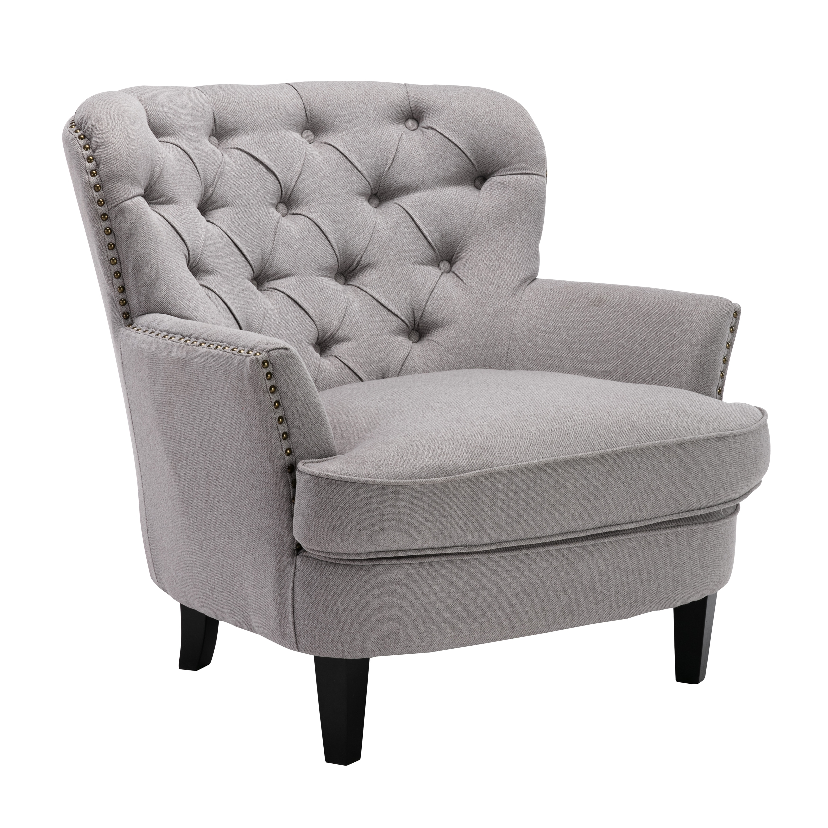 Corvus Cervine Tufted Linen Oversized Accent Club Chair Overstock 32893737