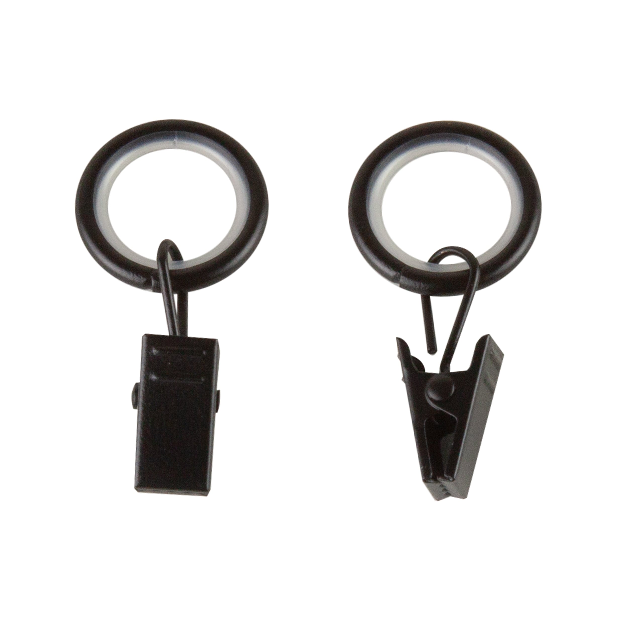 InStyleDesign 5/8 inch Noise-Canceling Curtain Rings w/Clip (Set of 10)