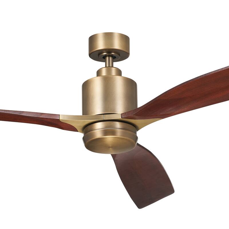 Kichler Lighting Ridley II 60 inch Integrated LED Indoor Natural Brass Ceiling Fan