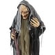 preview thumbnail 11 of 17, Haunted Hill Farm 5.3-Ft. Life-Size Talking Animatronic Witch with Red Eyes