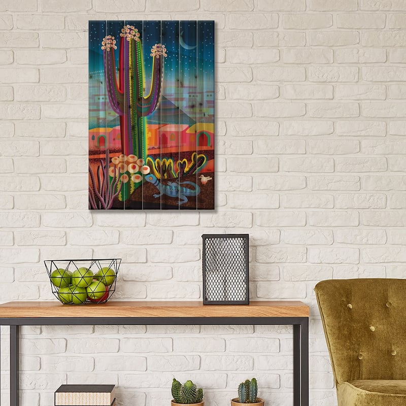 Hermosillo Print On Wood by Charles Harker - Multi-Color