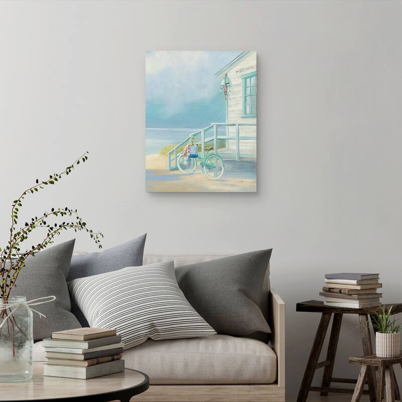 Morning Ride to the Beach by Julia Purinton Canvas Art Print