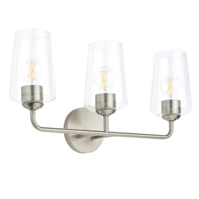 Celino Three-Light Bath & Vanity with Clear Glass - 23