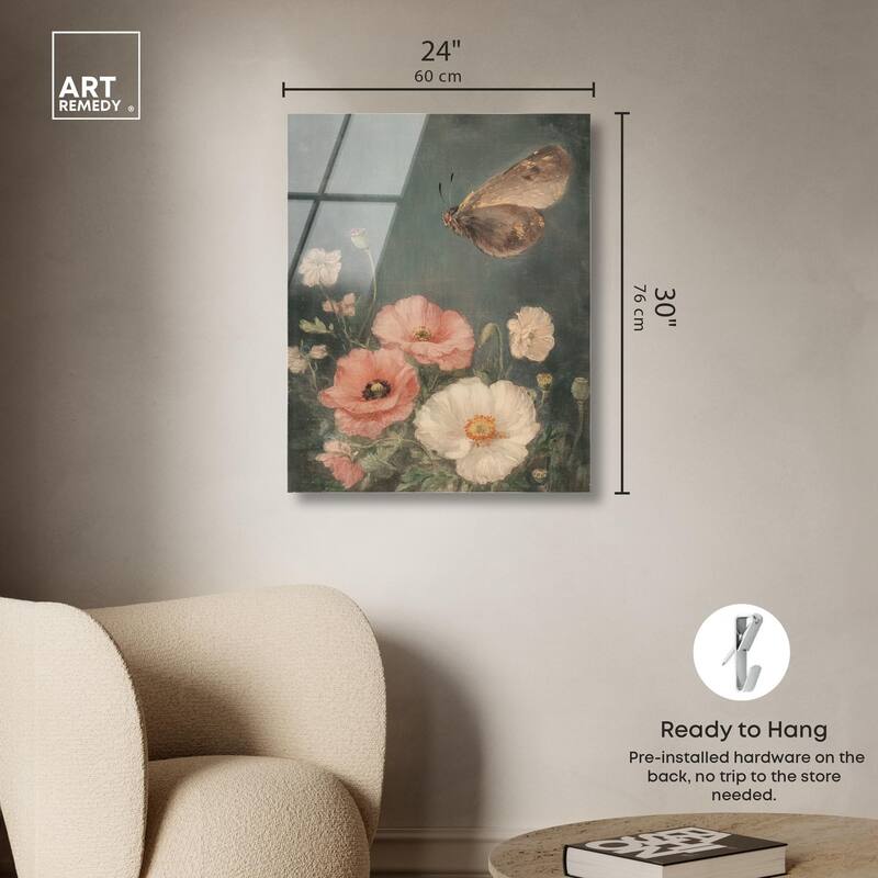 Shadowed Flutter II Acrylic by Art Remedy, Ready to Hang