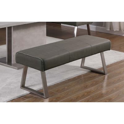Somette Contemporary Bench with Highlight Stitching