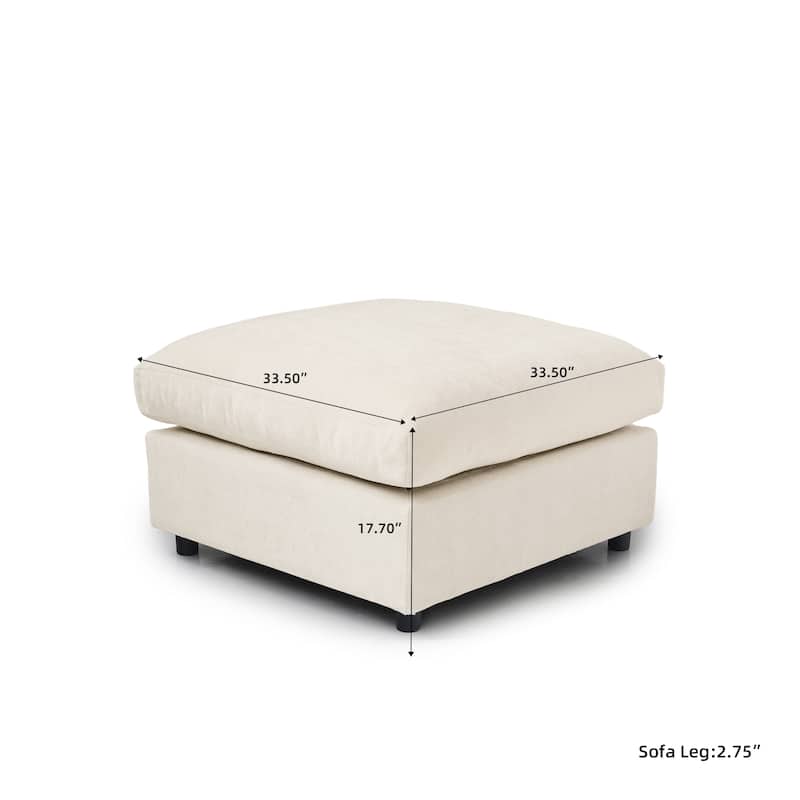 100.5'' V-shape Cloud Corner Sectional Sofa Chenille 5-Piece Modular Couch for Living Room Set