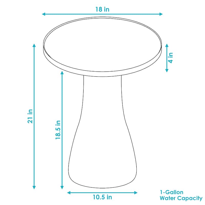 Sunnydaze Duo-Tone Ceramic Bird Bath