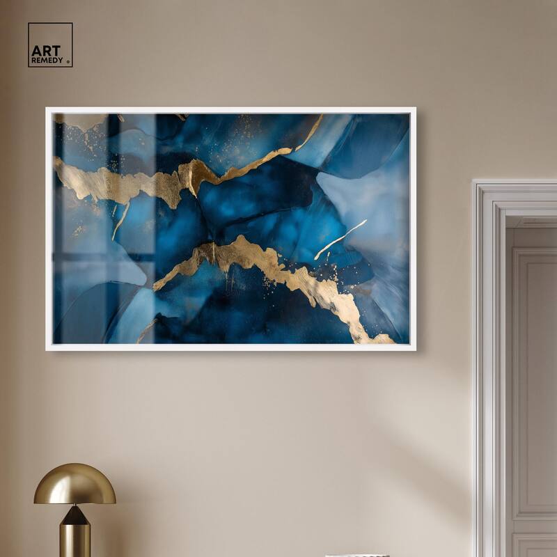 Dark Texture Golden Touch III Shadowbox by Art Remedy