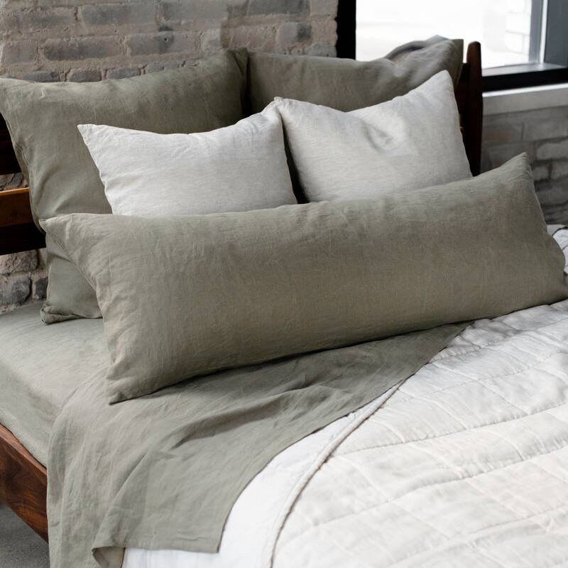 French Linen Pillow with Removable Sham by BOKSER HOME