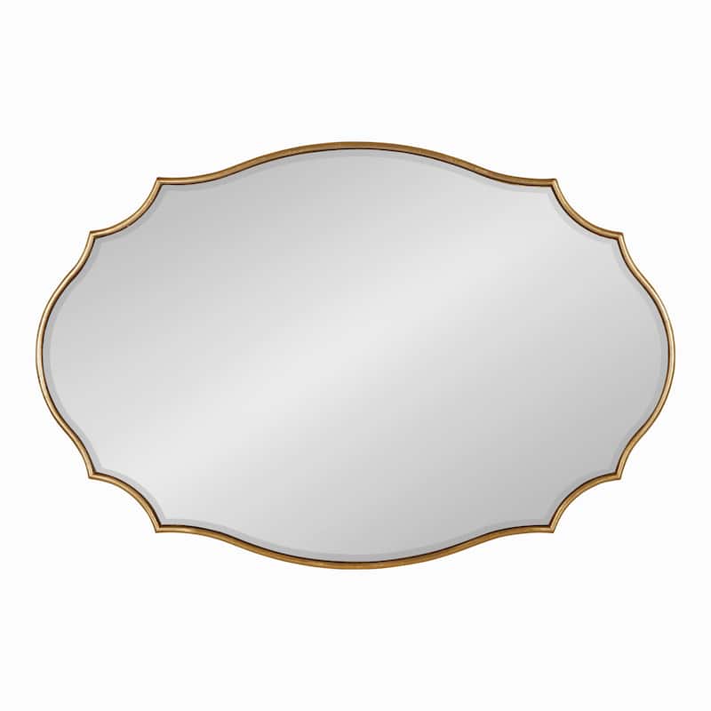 Kate and Laurel Leanna Scalloped Oval Wall Mirror