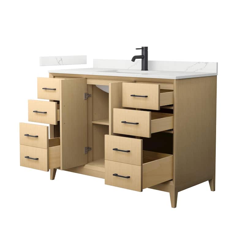 Wyndham Collection WCH7575-48S-QTZ-UNSMXX Janna 48" Free Standing