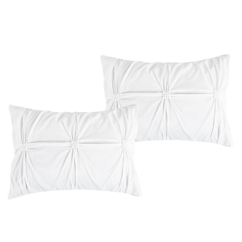 DCP 4 Piece All Season Soft Polyester Bedding Comforter Set,White