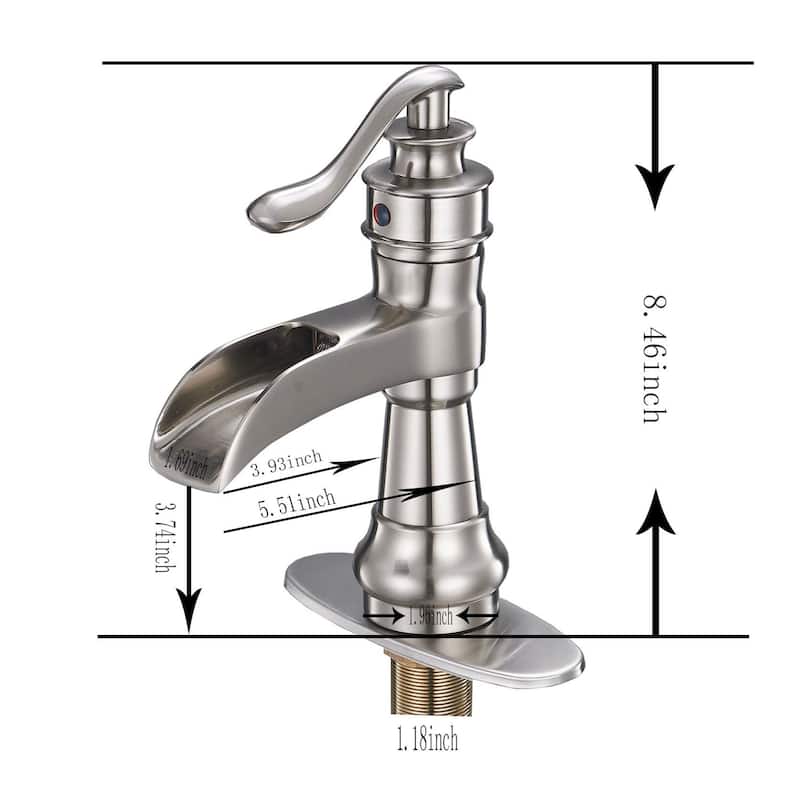 Vessel Sink Centerset Nickel Bathroom Faucet