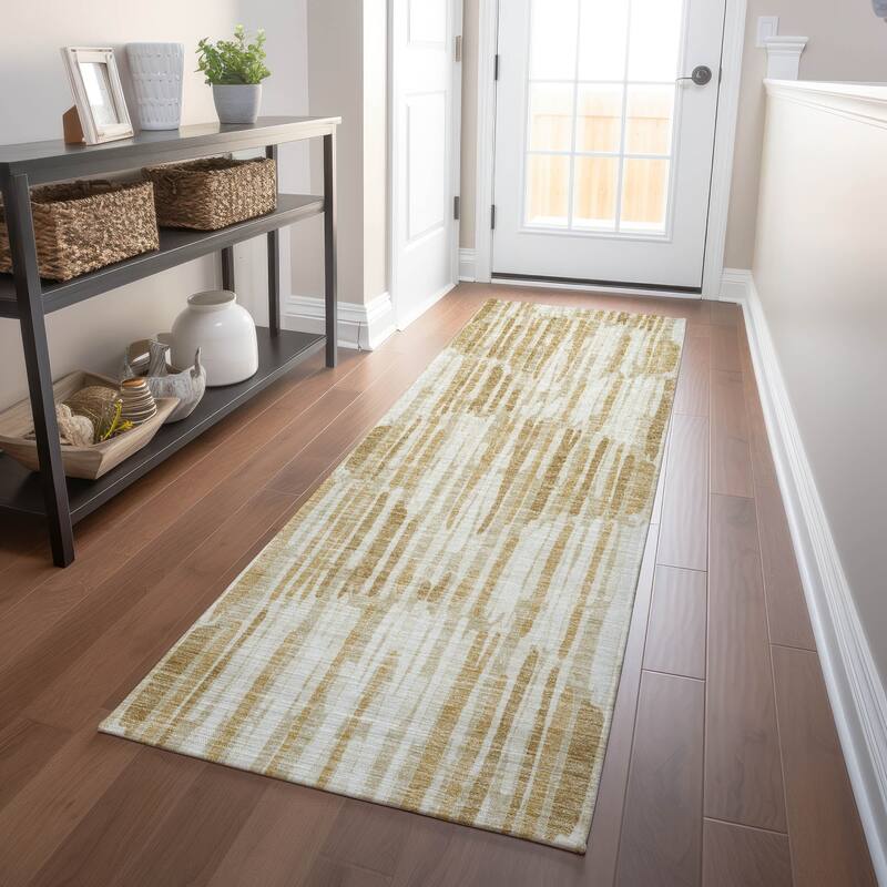 Premium Washable Super Soft Modern Ombre Mayfield Rug - Gold - 2' 3" x 7' 6" - Runner