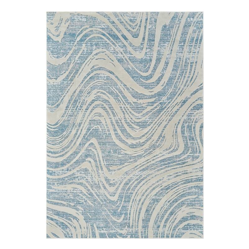 Bigiz Distressed Abstract Modern Stain Resistant Woven Durable Area Rug By HomeRoots