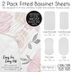 preview thumbnail 6 of 4, Sweet Jojo Designs Pink Boho Floral Girl 2 Pack Baby Bassinet Fitted Sheets Bohemian Farmhouse Shabby Chic Watercolor Flower