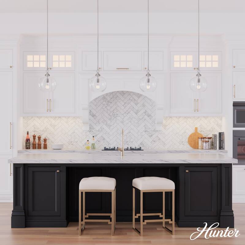 Hunter High Oaks 10-inch 1-Light Pendant - Kitchen Island, Dining Room, Entry - Contemporary, Transitional