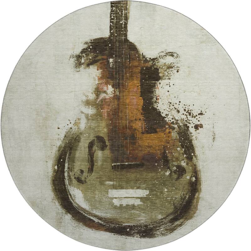 Premium Washable Super Soft Modern Guitar Mayfield Rug