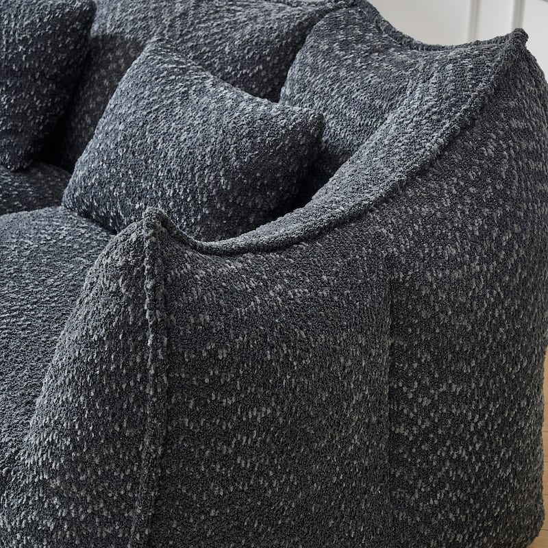 Giant Bean Bag Loveseat Sofa with Armrest for Living Room