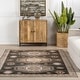 preview thumbnail 6 of 6, Nuloom Anette SplashGuard Vintage Medallion Machine Washable Area Rug