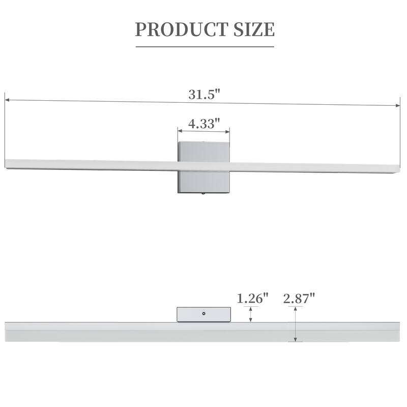 Modern Bathroom Vanity Light Mirror Makeup Front LED Lamp Waterproof