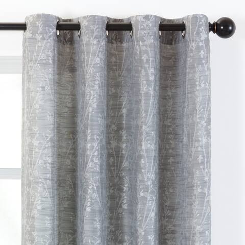 Chanasya Floral Jacquard Room Darkening Window Panel Pair