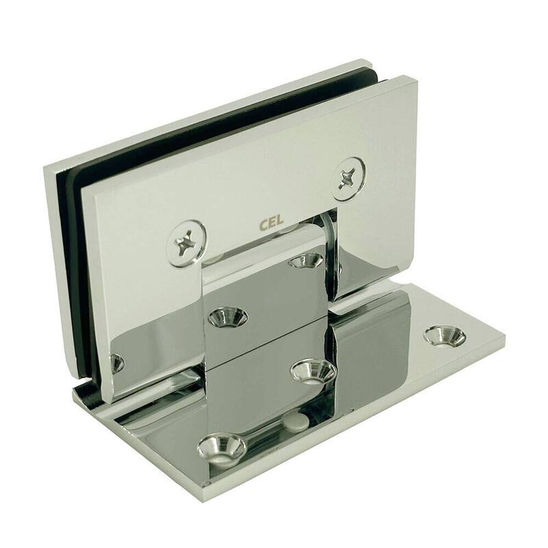 CEL Wall Mount Offset Back Plate Hinge for Frameless Shower Door - 6.4 quart