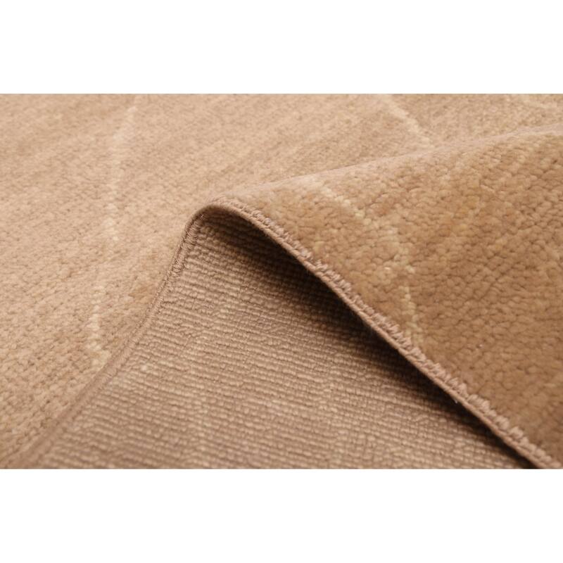 ECARPETGALLERY Hand-knotted Mystique Brown Wool Rug - 3'0 x 9'9