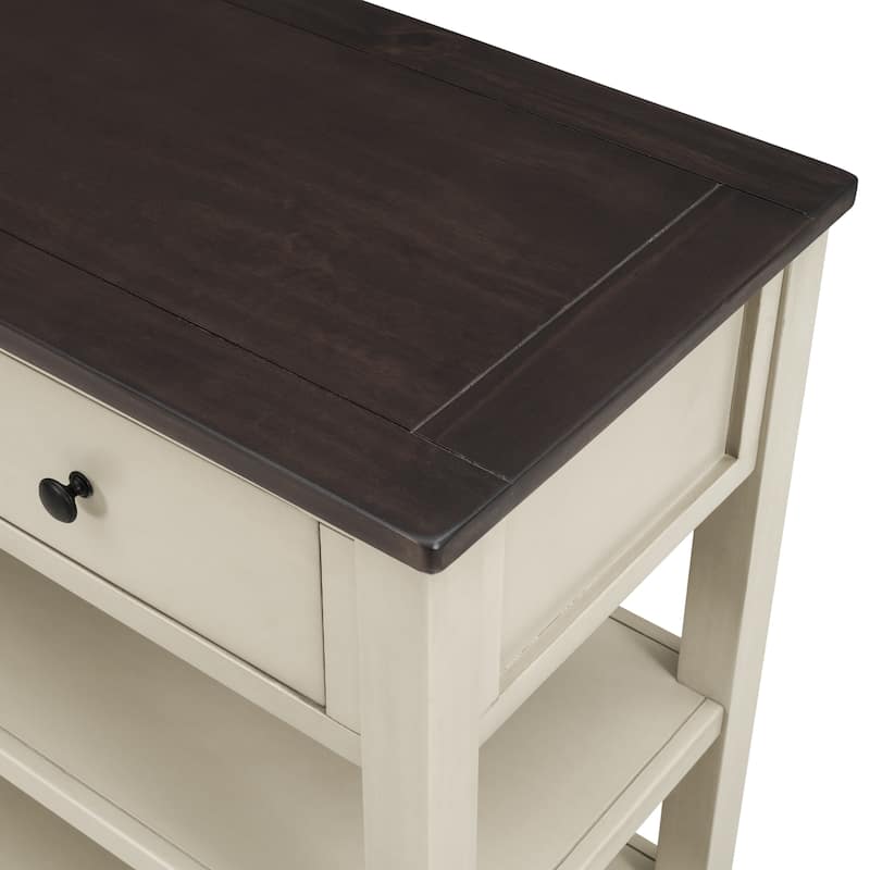 Console Table with Two Open Shelves