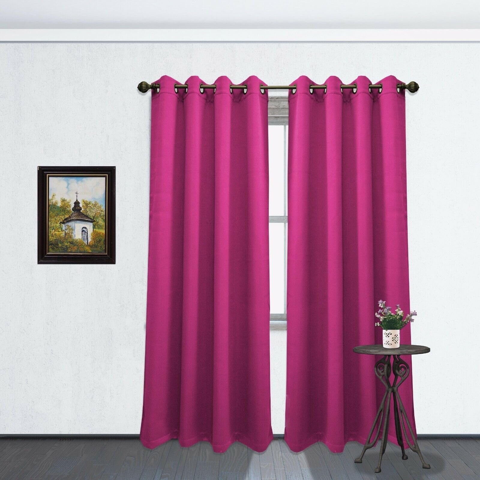 Blackout Window Curtain Panel, Grommet Drapes, 54x84 Tessa Single