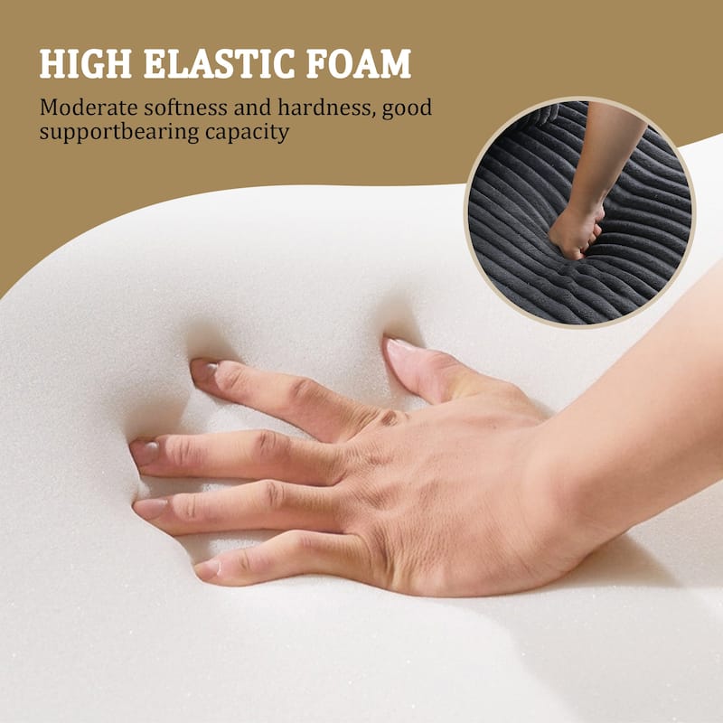 118.4"W Plush Modular Sectional Sofa with Pillows