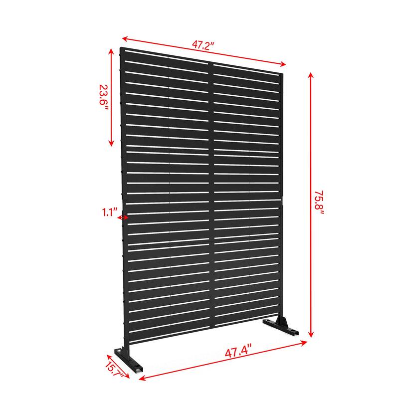 6.3 ft. H x 3.9 ft. W Sierra Freestanding Metal Privacy Screen