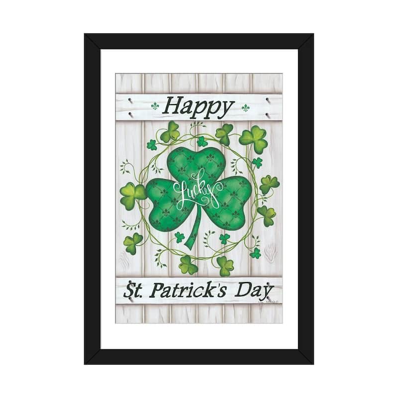 iCanvas "St. Patrick's Day" by Lisa Kennedy - Black - 32x24x1